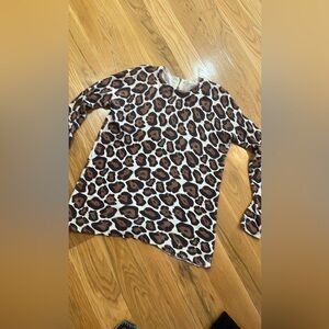 Leopard Print Long Sleeve Top - show me your MuMu small